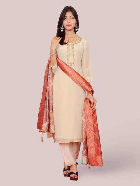 Women's Straight Kurta-Pant & Dupatta Set-4