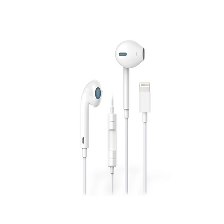 Devia универсални стерео слушалки за запис - Lightning - Devia Star Series Earbuds Lightning Earphone - бели (ST366864)-0