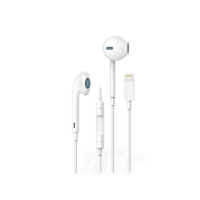 Devia универсални стерео слушалки за запис - Lightning - Devia Star Series Earbuds Lightning Earphone - бели (ST366864)-0